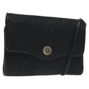 Christian Dior Trotter Canvas Shoulder Bag Black Auth BA3304-1