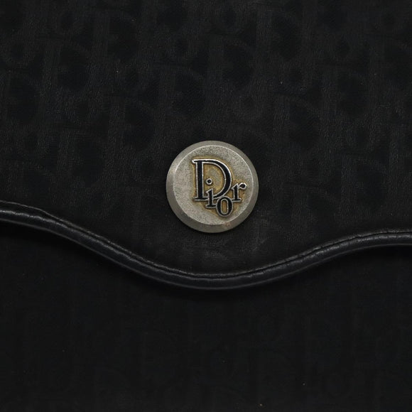 Christian Dior Trotter Canvas Shoulder Bag Black Auth BA3304