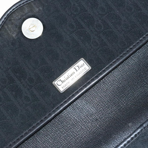 Christian Dior Trotter Canvas Shoulder Bag Black Auth BA3304