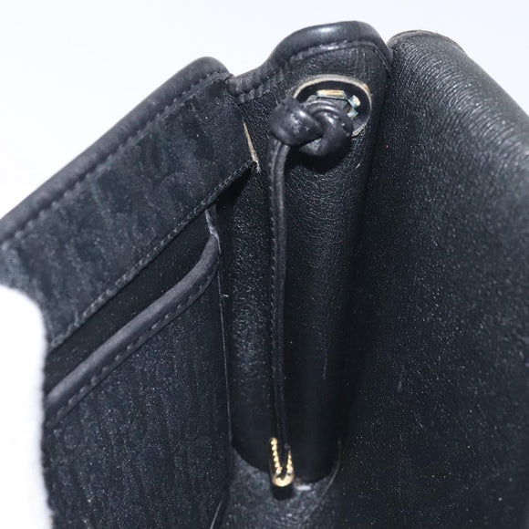 Christian Dior Trotter Canvas Shoulder Bag Black Auth BA3304