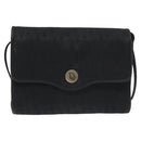 Christian Dior Trotter Canvas Shoulder Bag Black Auth BA3304-2