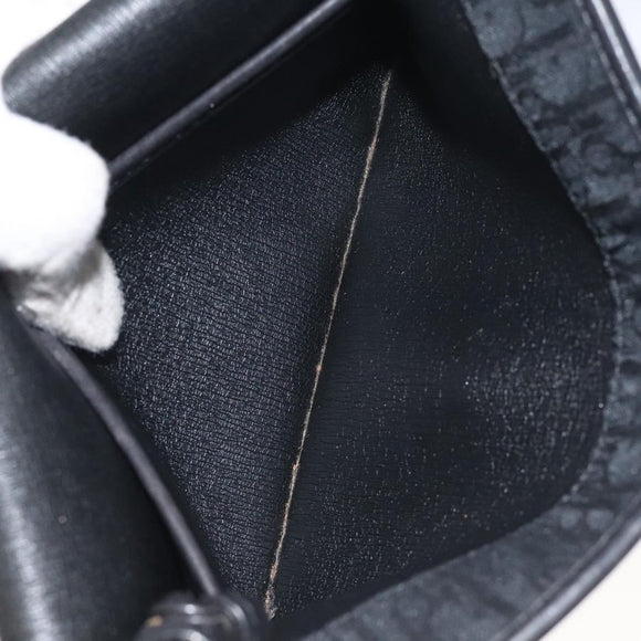 Christian Dior Trotter Canvas Shoulder Bag Black Auth BA3304