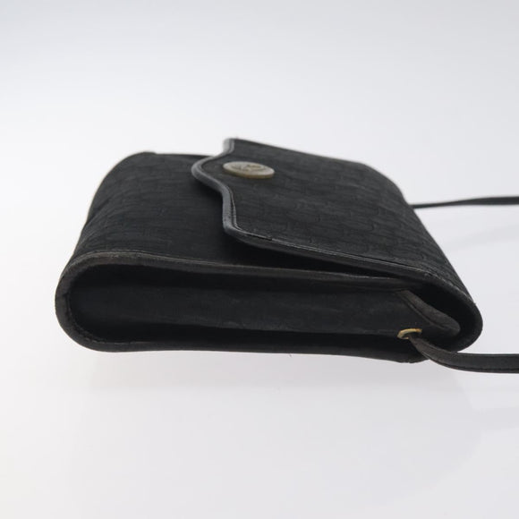 Christian Dior Trotter Canvas Shoulder Bag Black Auth BA3304