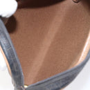 Christian Dior Honeycomb Canvas Shoulder Bag PVC Leather Black Gold Auth BA3305-12