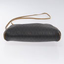 Christian Dior Honeycomb Canvas Shoulder Bag PVC Leather Black Gold Auth BA3305-5