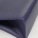 Christian Dior Hand Bag Leather 2way Gold Purple gray Auth BA3306-16
