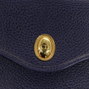Christian Dior Hand Bag Leather 2way Gold Purple gray Auth BA3306-18