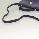 Christian Dior Hand Bag Leather 2way Gold Purple gray Auth BA3306-9