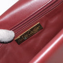 CARTIER Must Line Shoulder Bag Leather Bordeaux Gold Auth BA3311-16