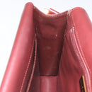 CARTIER Must Line Shoulder Bag Leather Bordeaux Gold Auth BA3311-19