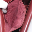 CARTIER Must Line Shoulder Bag Leather Bordeaux Gold Auth BA3311-20