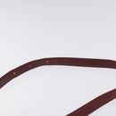 CARTIER Must Line Shoulder Bag Leather Bordeaux Gold Auth BA3311-8