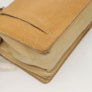 CHANEL Chain Long Wallet Caviar Skin Beige Gold CC Auth BA3314-16