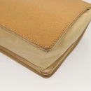 CHANEL Chain Long Wallet Caviar Skin Beige Gold CC Auth BA3314-17