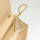 CHANEL Chain Long Wallet Caviar Skin Beige Gold CC Auth BA3314-20