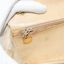 CHANEL Chain Long Wallet Caviar Skin Beige Gold CC Auth BA3314-22