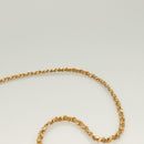 CHANEL Chain Long Wallet Caviar Skin Beige Gold CC Auth BA3314-14