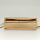 CHANEL Chain Long Wallet Caviar Skin Beige Gold CC Auth BA3314-5