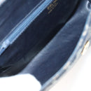 CELINE C Sulky Shoulder Bag Canvas Navy Gold Auth BA3319-11