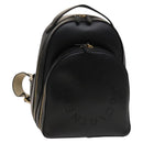 Stella MacCartney Backpack Leather Black Gold 594165 Auth BA3320-1