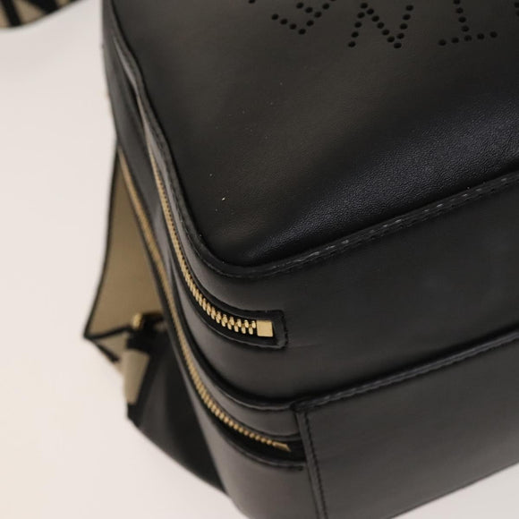 Stella MacCartney Backpack Leather Black Gold 594165 Auth BA3320