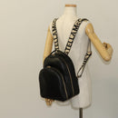 Stella MacCartney Backpack Leather Black Gold 594165 Auth BA3320-24