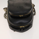 Stella MacCartney Backpack Leather Black Gold 594165 Auth BA3320-6