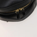 Stella MacCartney Backpack Leather Black Gold 594165 Auth BA3320-7