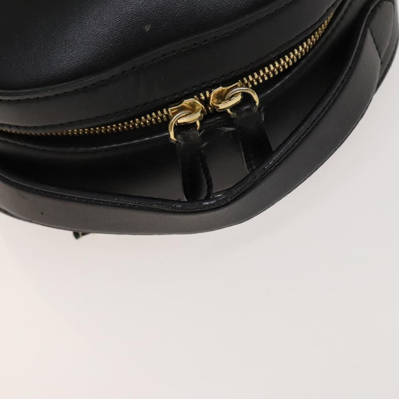 Stella MacCartney Backpack Leather Black Gold 594165 Auth BA3320