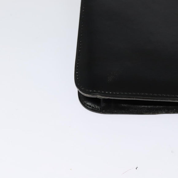 Christian Dior Shoulder Bag Leather Black Gold Auth BA3321