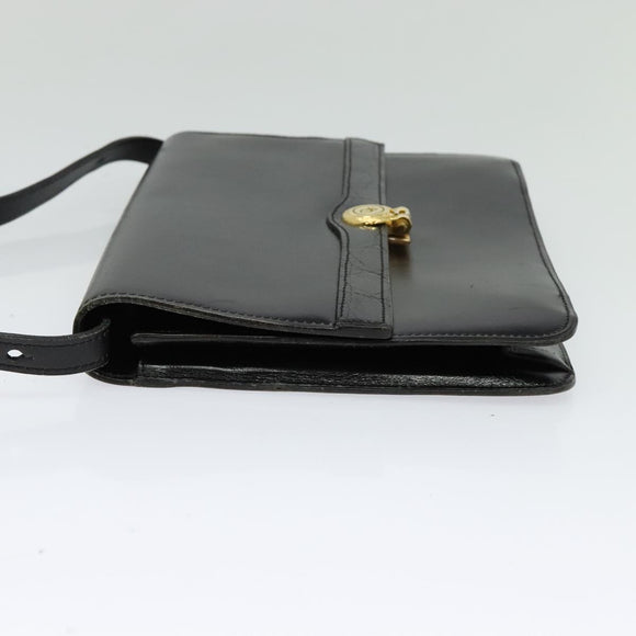 Christian Dior Umhängetasche Leder Schwarz Gold Original BA3321