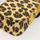 Gianni Versace Shoulder Pouch PVC Leather Yellow Gold Auth BA3323-13