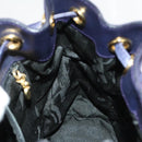 Salvatore Ferragamo Vala Chain Backpack Canvas Navy Gold Auth BA3335-17