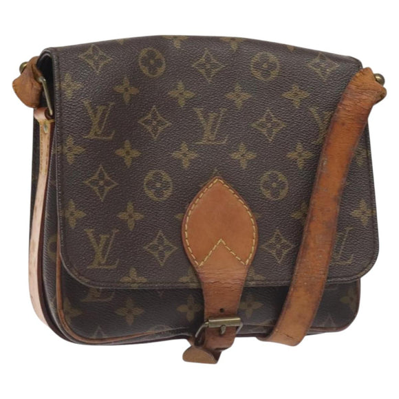 LOUIS VUITTON Monogram Cartouchiere MM Shoulder Bag M51253 LV Auth BA3338