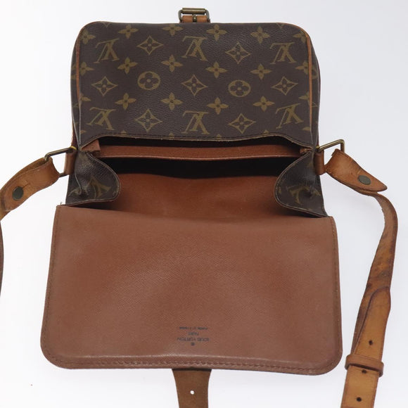 LOUIS VUITTON Monogram Cartouchiere MM Shoulder Bag M51253 LV Auth BA3338