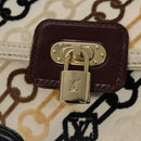 LOUIS VUITTON Monogram Charm Pochette Lover Bag Ivory M95194 LV Auth BA333SAV-17