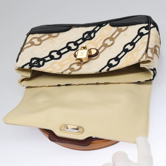 LOUIS VUITTON Monogram Charm Pochette Lover Bag Ivory M95194 LV Auth BA333SAV