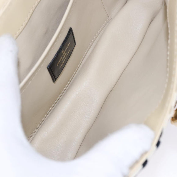 LOUIS VUITTON Monogram Charm Pochette Lover Bag Ivory M95194 LV Auth BA333SAV
