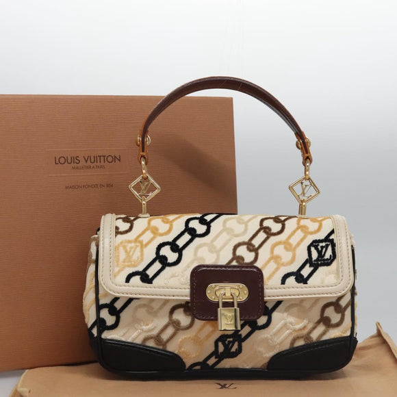 LOUIS VUITTON Monogram Charm Pochette Lover Bag Ivory M95194 LV Auth BA333SAV