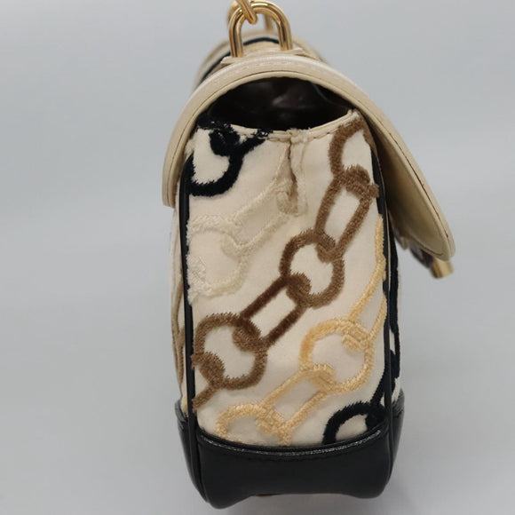 LOUIS VUITTON Monogram Charm Pochette Lover Bag Ivory M95194 LV Auth BA333SAV