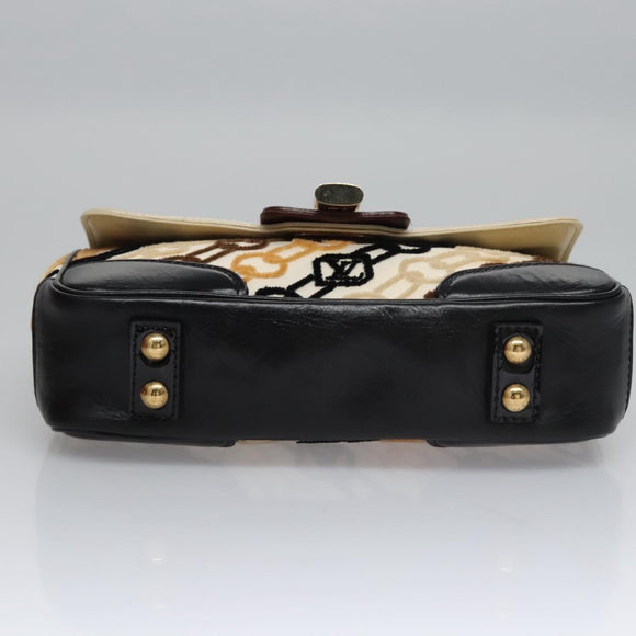 LOUIS VUITTON Monogram Charm Pochette Lover Bag Ivory M95194 LV Auth BA333SAV