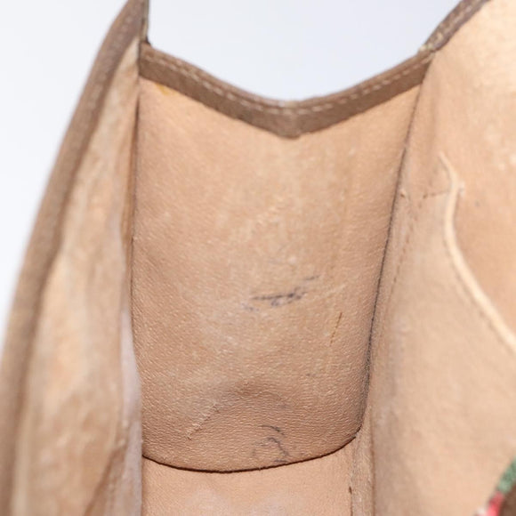 GUCCI GG Supreme Web Sherry Line Clutch Bag PVC Beige Gold 89 01 030 Auth BA3345