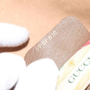 GUCCI GG Supreme Web Sherry Line Clutch Bag PVC Beige Gold 89 01 030 Auth BA3345-12