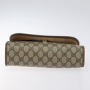 GUCCI GG Supreme Web Sherry Line Clutch Bag PVC Beige Gold 89 01 030 Auth BA3345-6