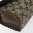 GUCCI GG Supreme Web Sherry Line Clutch Bag PVC Beige Gold 89 01 030 Auth BA3345-14