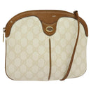 GUCCI GG Supreme Shoulder Bag PVC White Gold 904 02 047 Auth BA3348-1