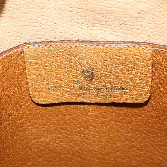 GUCCI GG Supreme Shoulder Bag PVC White Gold 904 02 047 Auth BA3348