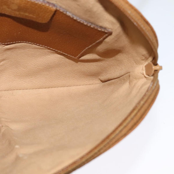 GUCCI GG Supreme Shoulder Bag PVC White Gold 904 02 047 Auth BA3348