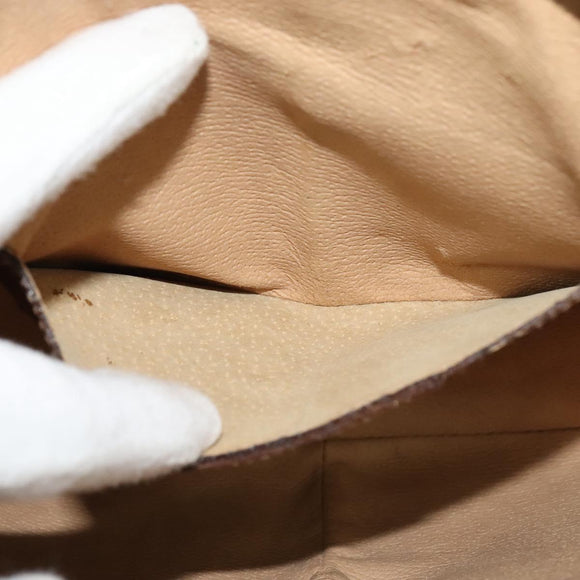 GUCCI GG Supreme Shoulder Bag PVC White Gold 904 02 047 Auth BA3348