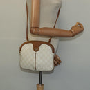 GUCCI GG Supreme Shoulder Bag PVC White Gold 904 02 047 Auth BA3348-21